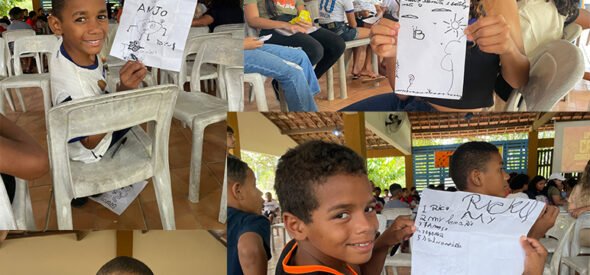 Each of the children wrote a letter to themselves describing how they feel God sees them.